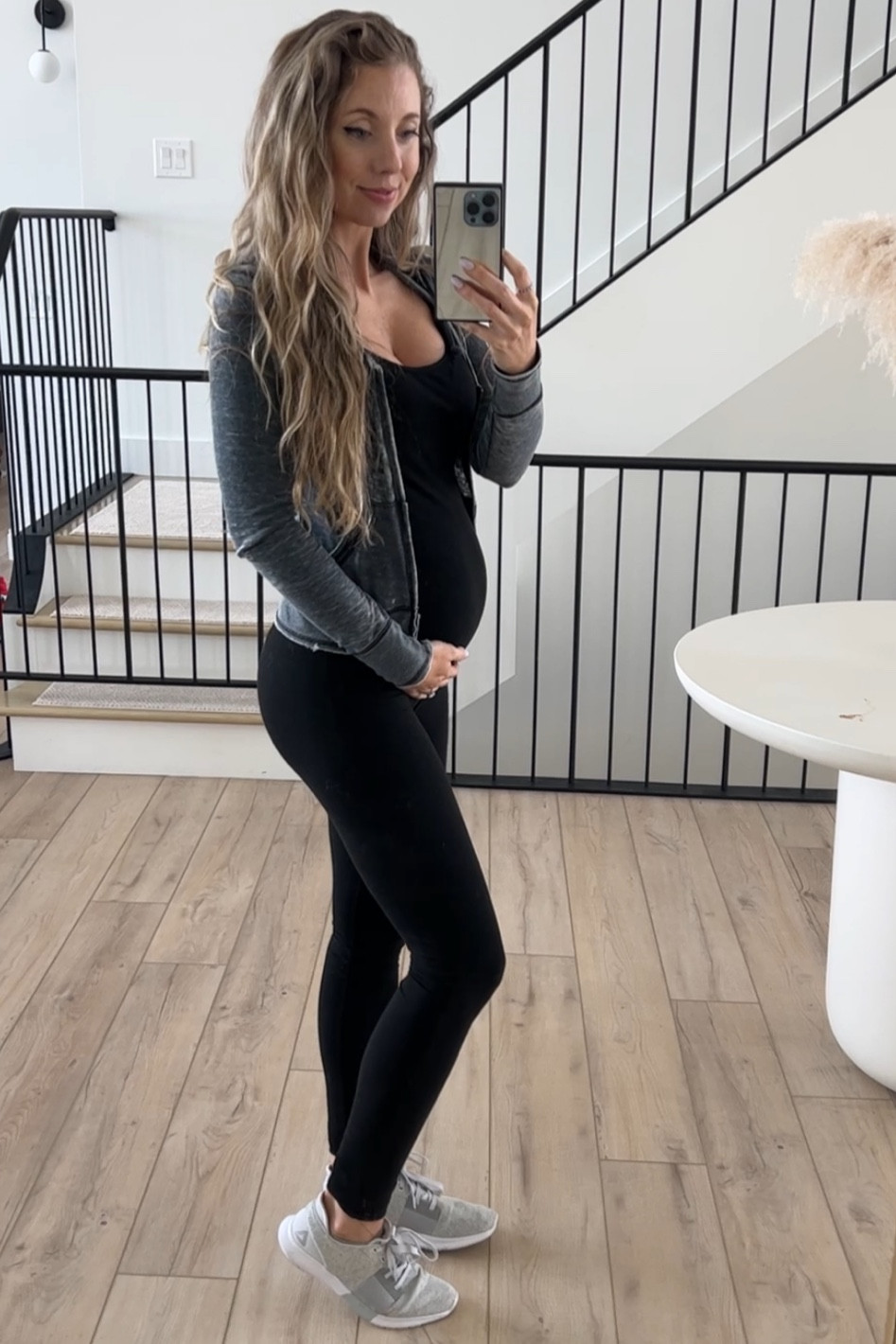 Casual maternity ‘fit - I wear this jumpsuit almost daily these days 😅 #bumpfit #maternityfashion 

#LTKbump #LTKfit #LTKshoecrush