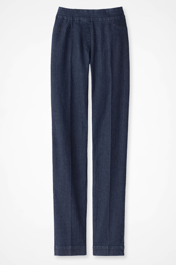 Pull-On Anywear ShapeMe® Indigo Slim-Leg Pants | Coldwater Creek