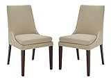 Amazon Brand – Stone & Beam Alaina Upholstered Dining Room Kitchen Chairs, 20"W, Set of 2, Hemp | Amazon (US)