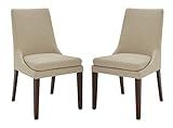 Amazon Brand – Stone & Beam Alaina Upholstered Dining Room Kitchen Chairs, 20"W, Set of 2, Hemp | Amazon (US)