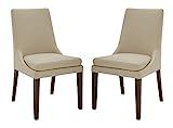 Amazon Brand – Stone & Beam Alaina Upholstered Dining Room Kitchen Chairs, 20"W, Set of 2, Hemp | Amazon (US)