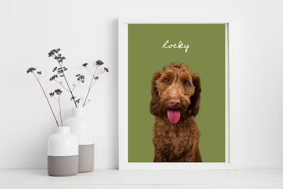 pet portrait, dog portrait, custom cat portrait, dog painting, dog memorial, dog Christmas gift, ... | Etsy (US)
