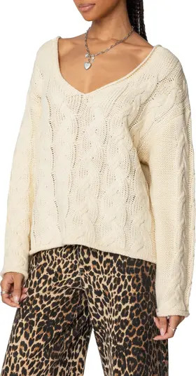 Inga Oversize Cable Stitch Sweater | Nordstrom