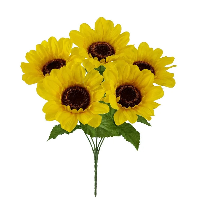 Mainstays 12.5 in Indoor Artificial Sunflower Pick, Yellow Color. | Walmart (US)