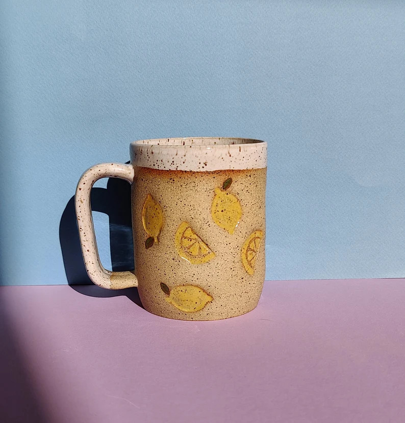 Handmade Ceramic Lemon Mug - Etsy | Etsy (US)