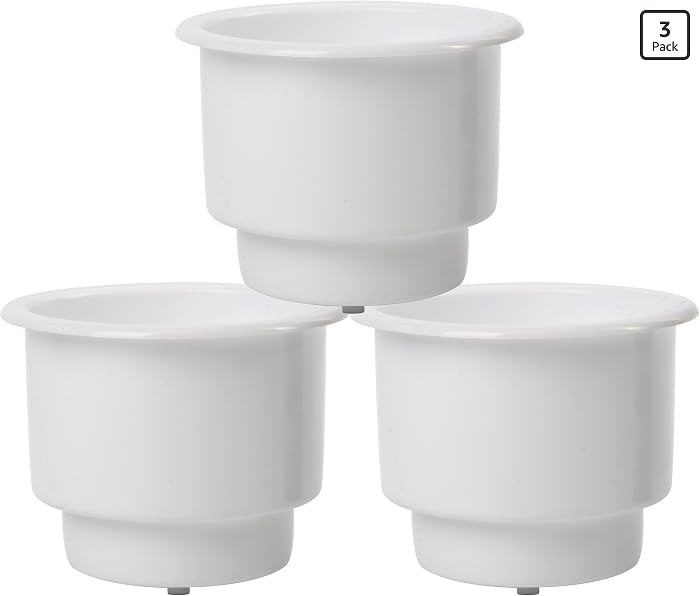 Amarine Made 3Pcs Recessed Drop in Plastic Can and Drink Holder with Drain for Boat, Car and Mari... | Amazon (US)