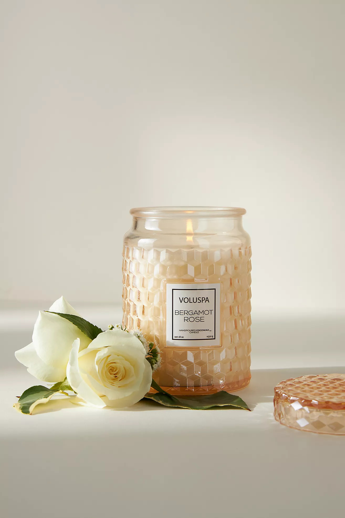 Voluspa Roses Embossed Jar Candle | Anthropologie (US)