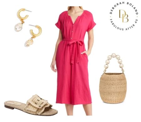 Hit the Beach in style in this cute shirtdress, beach tote and woven sandals.

#LTKover40 #LTKtravel #LTKshoecrush