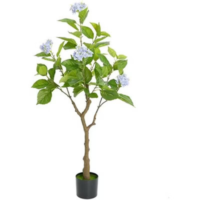 Artificial Hydrangea Flowers Tree,Fake Potted Decorative Hydrangea Tree, Realistic Modern Artificial Tree,Indoor Silk Flower Tree for Home,120cm | Target