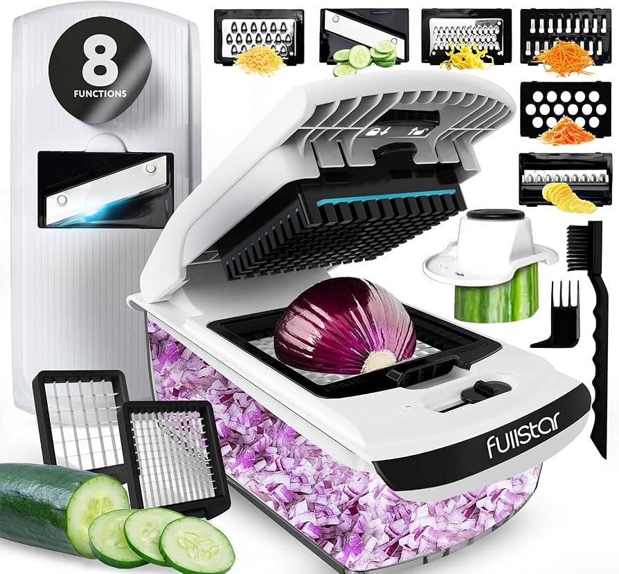 Fullstar Vegetable Chopper - Food Chopper - Onion Chopper - Vegetable Slicer & Spiralizer - Veggi... | Amazon (US)