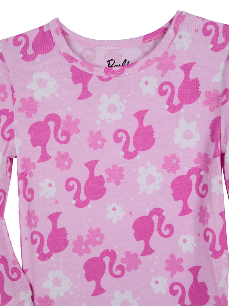Barbie Toddler Unisex Long Sleeve Top and Pants, 2-Piece Pajama Set, Sizes 12M-5T | Walmart (US)