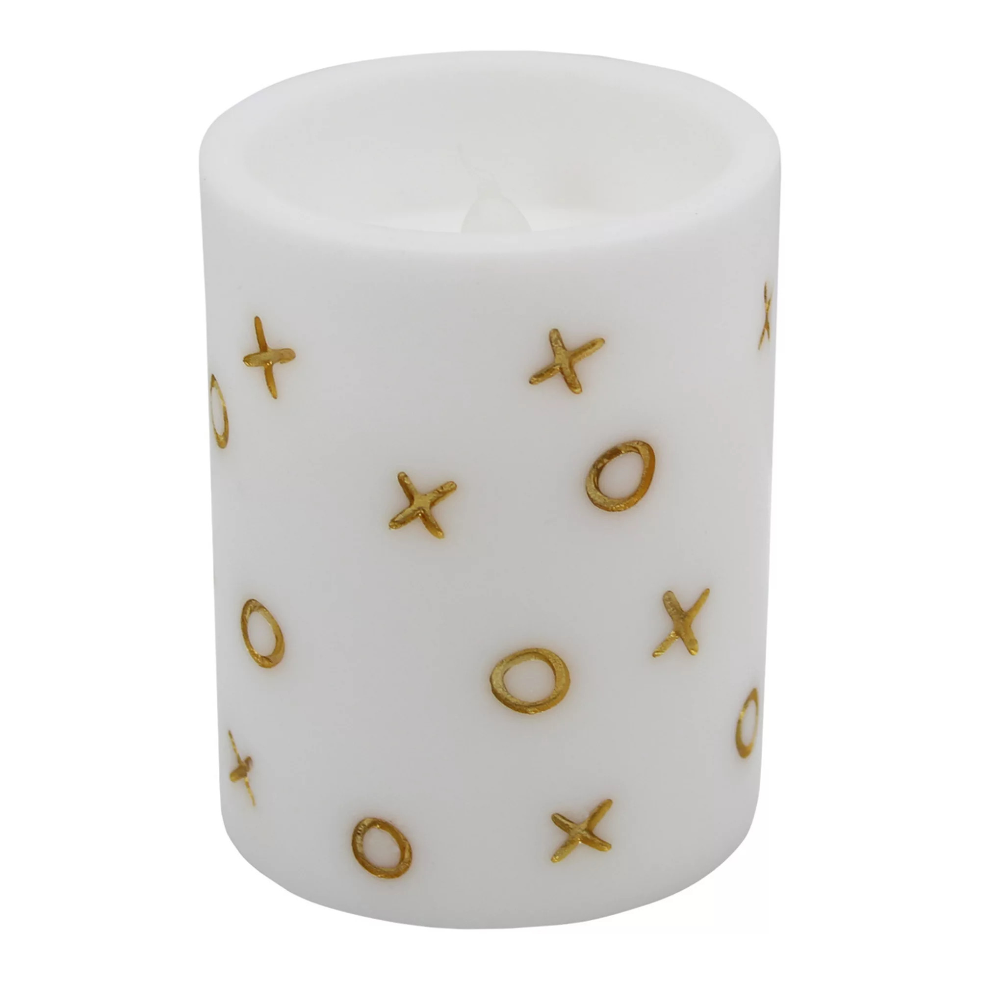 Celebrate Together Valentine's Day Short White XO LED Pillar Candle | Kohl's