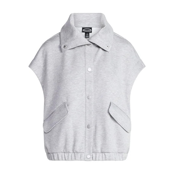 Scoop Women's and Women's Plus New Scubaknit Snap Vest, Sizes XS-4X | Walmart (US)