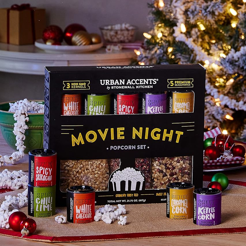 Urban Accents MOVIE NIGHT Popcorn Kernels and Popcorn Seasoning Variety Pack (set of 8) - 3 Non-G... | Amazon (US)