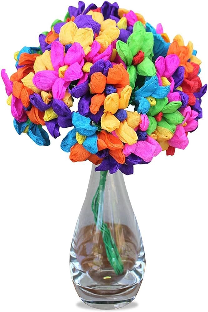 Leos Imports (TM Mexican Fiesta Assorted Paper Flowers - Teresita Bunch of 60 Handmade Floral Dec... | Amazon (US)