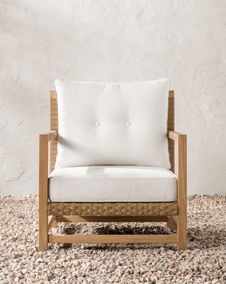 Lindon Outdoor Lounge Chair (Ready to Ship) White Sunbrella Performance Canvas | McGee & Co. (US)