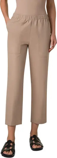 Farello Elastic Waist Cotton Ankle Pants | Nordstrom