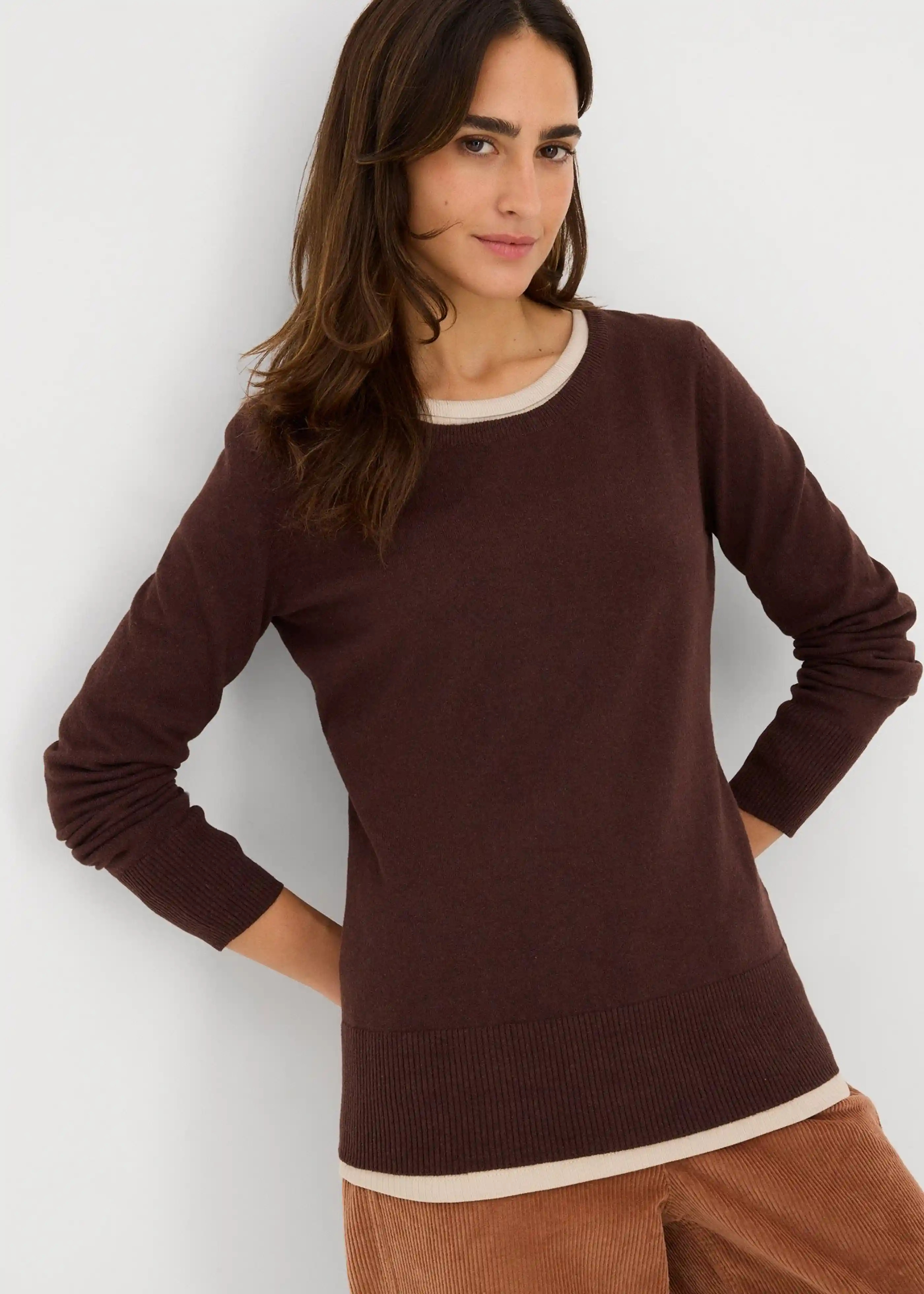 Basic Pullover mit recycelter Baumwolle | Bonprix DE