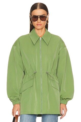 Helsa Tech Gabardine Zip Jacket in Army Green from Revolve.com | Revolve Clothing (Global)
