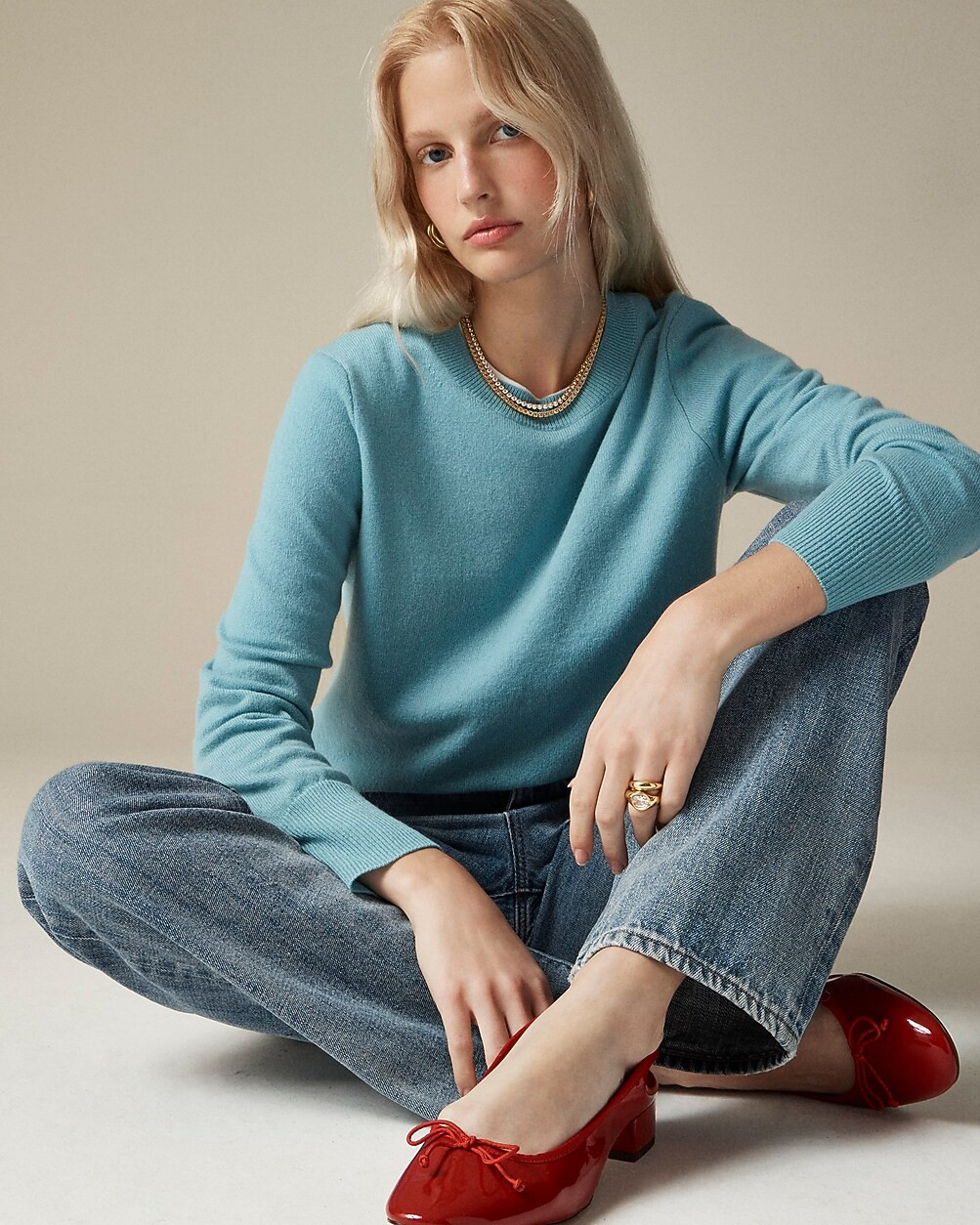 Cashmere classic-fit crewneck sweater | J. Crew US
