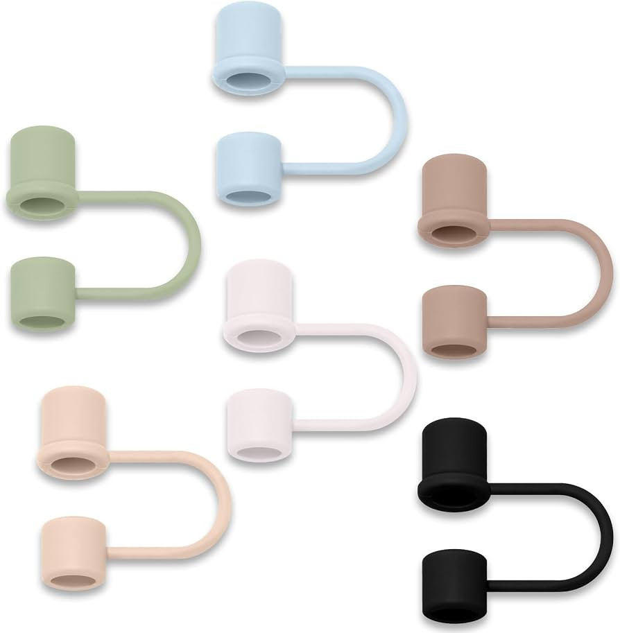 6PCS Silicone Straw Covers Caps Compatible with Stanley 30&40 Oz Tumbler Accessories Simple Straw... | Amazon (US)