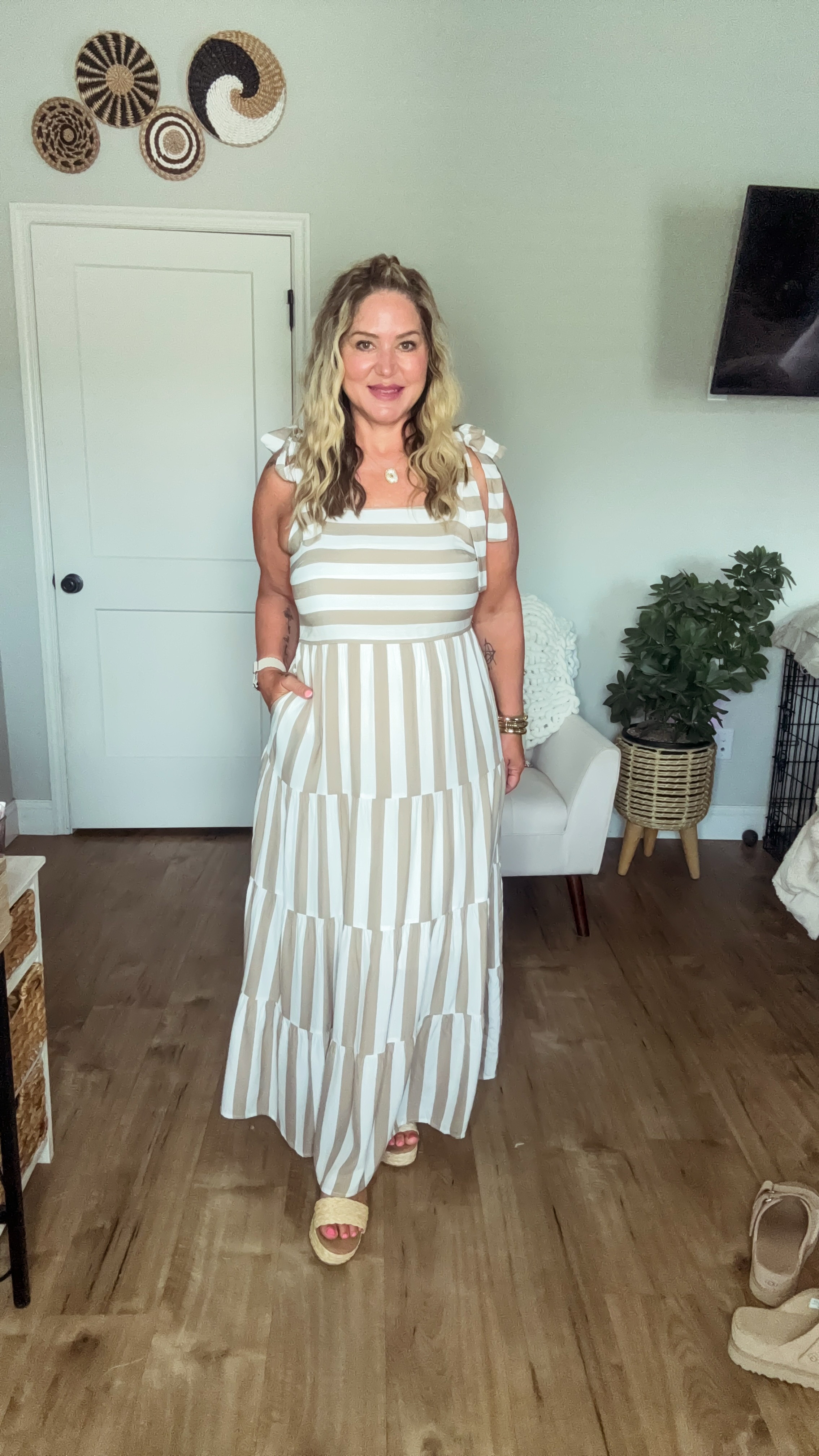 Wearing a large in everything except the dress is a medium 

#LTKStyleTip #LTKOver40 #LTKMidsize