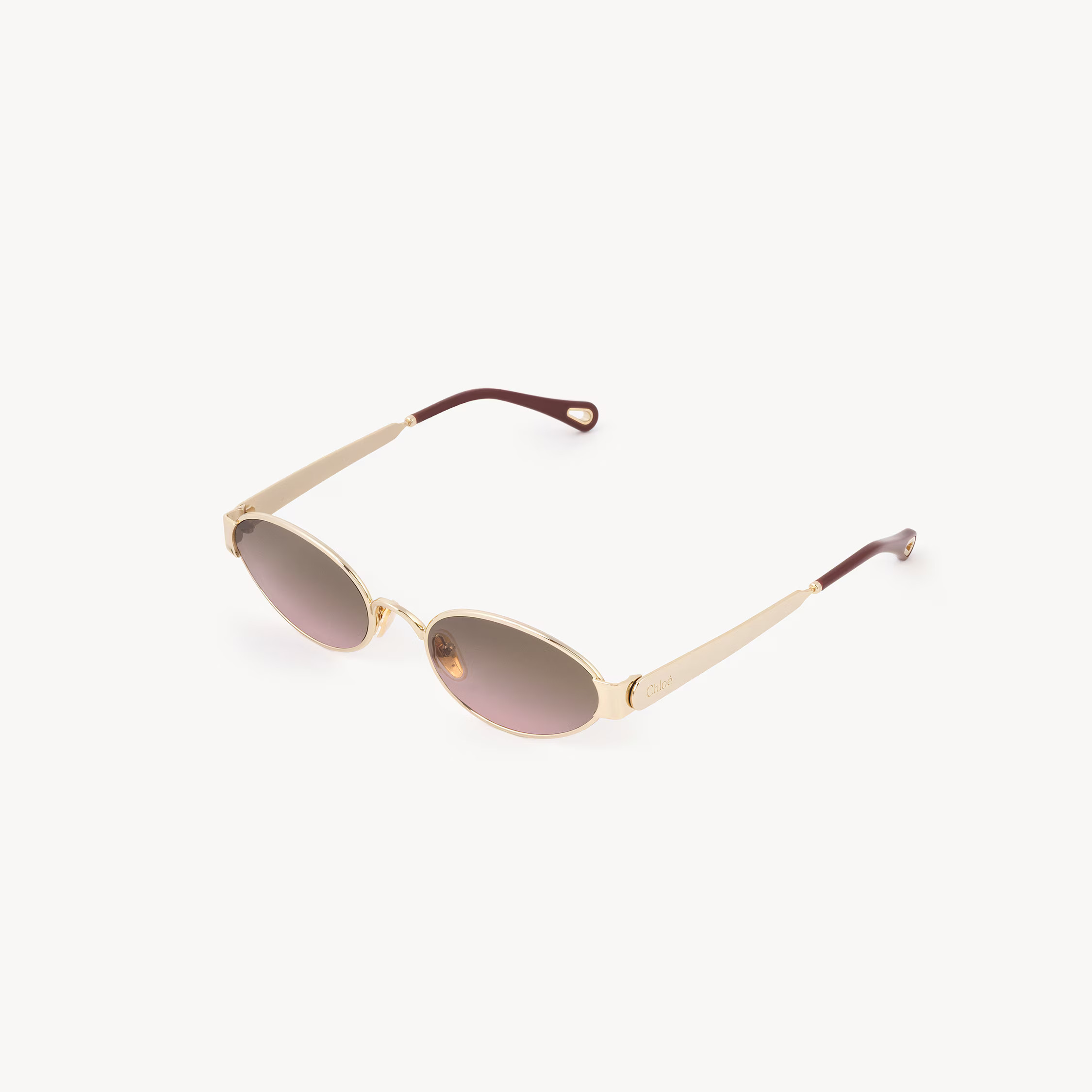Chloé - Holly sunglasses - Gold/Green to pink - - Nickel Silver | Chloe US