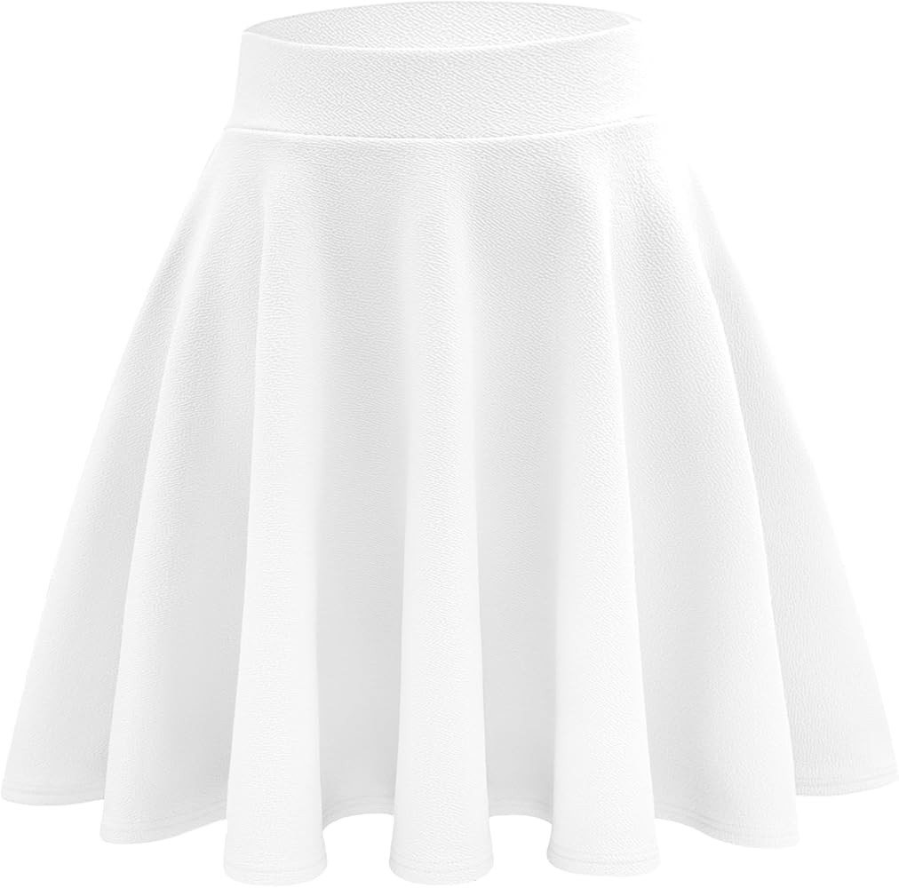 Stelle Girls Skirt Casual Flare Plain Pleated Stretch Waist Skater Skirts Uniform Skorts with Bui... | Amazon (US)