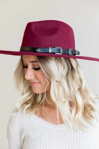 Here For Today Burgundy Hat CLEARANCE | The Pink Lily Boutique