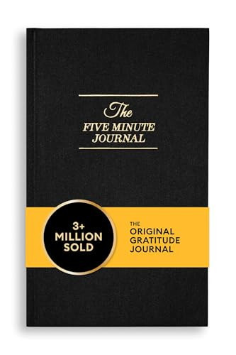 Intelligent Change The Five Minute Journal, Original Daily Gratitude Journal 2025, Reflection & Manifestation Journal for Mindfulness, Undated Daily Journal with Gold Foiling, Plastic-Free, Black | Amazon (US)