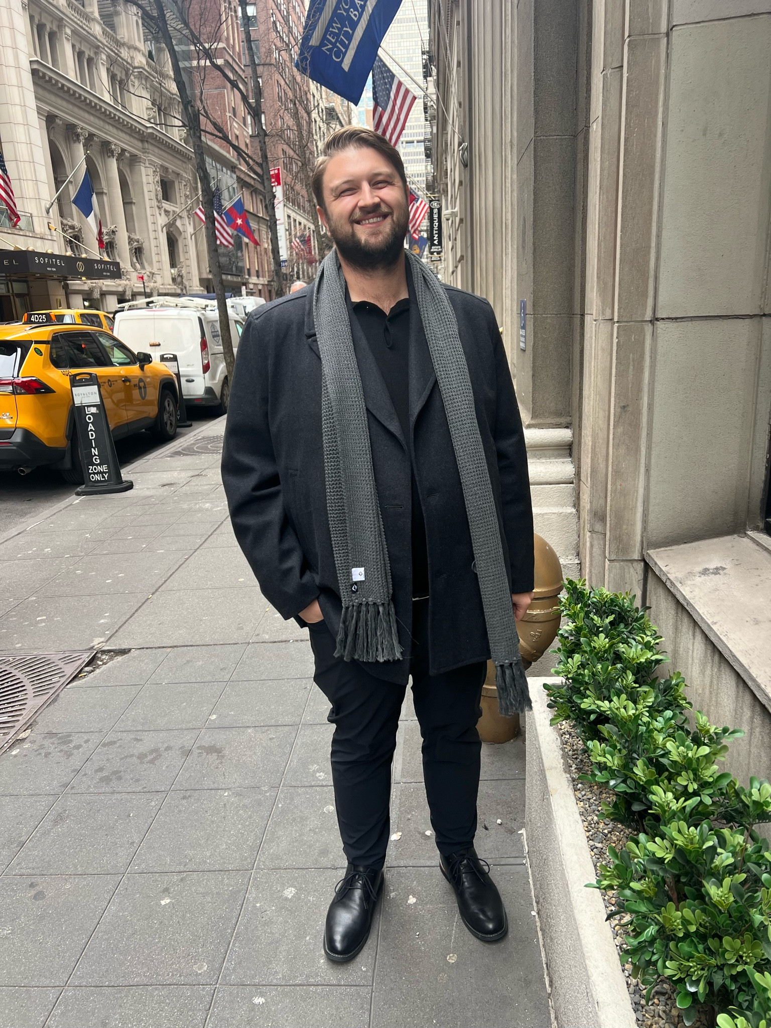 Here’s Nick’s outfit for a day out in New York City. He’s wearing an XXL in the peacoat and a 2X tall in the sweater.

#LTKmens #LTKplussize #LTKfamily