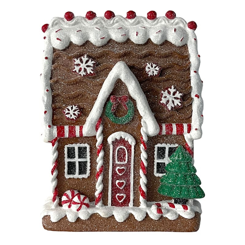Mrs. Claus' Bakery Glittered Gingerbread House, 7" | At Home