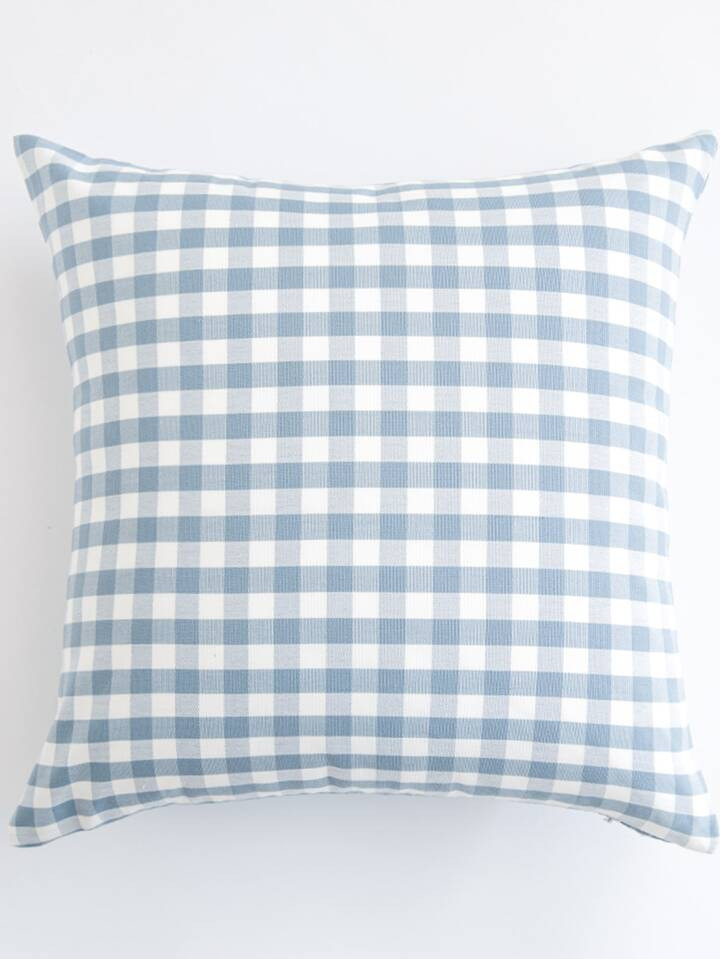 1pc Gingham Print Cushion Cover Without Filler, Modern Woven Fabric Decorative Throw Pillow Cover... | SHEIN