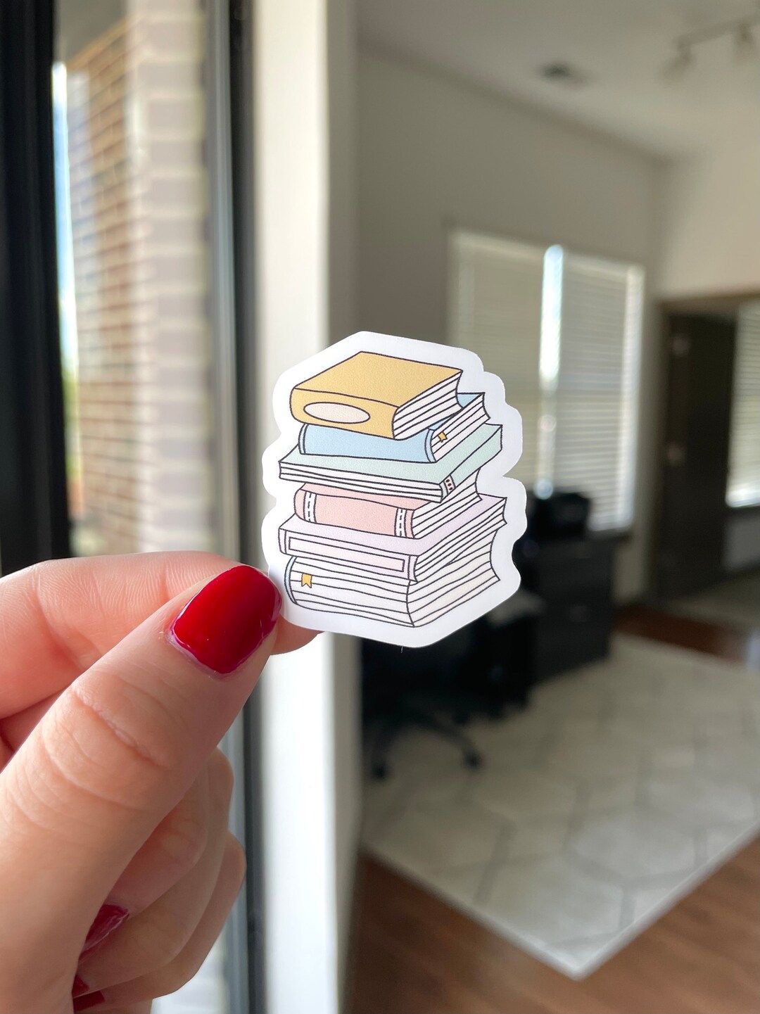 Book Stack Sticker | Bookish Sticker | Laptop Sticker | Bookcart Sticker | Gift for Readers | | Etsy (US)