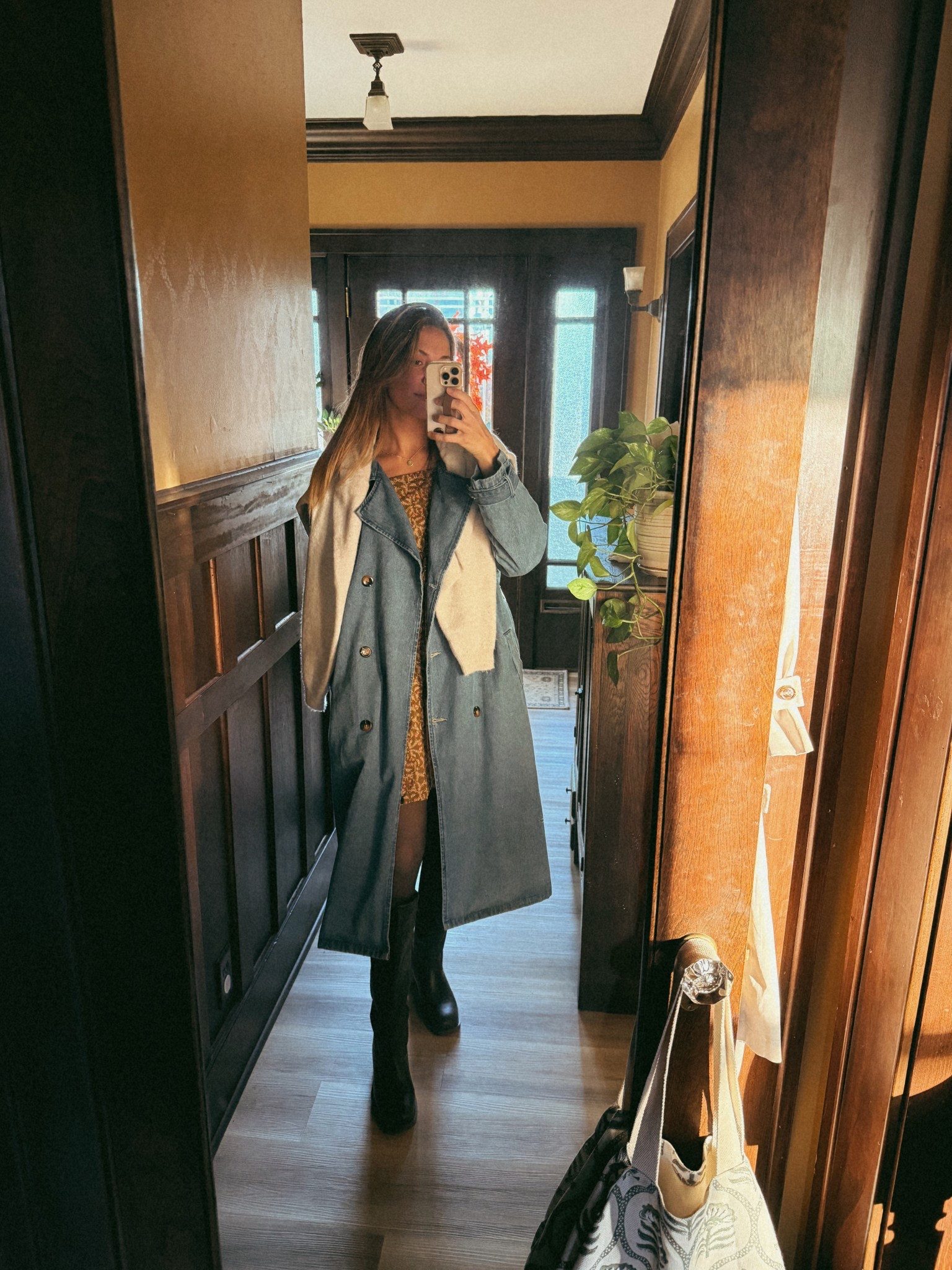 Denim trench coat of my dreams and best Frye dupe boots from Amazon 

#LTKFindsUnder50 #LTKFindsUnder100