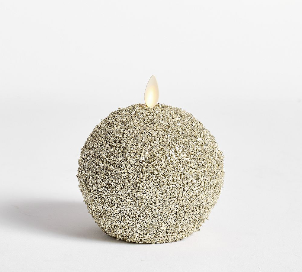 Premium Flameless Ornament Candles, Gold, Small | Pottery Barn (US)