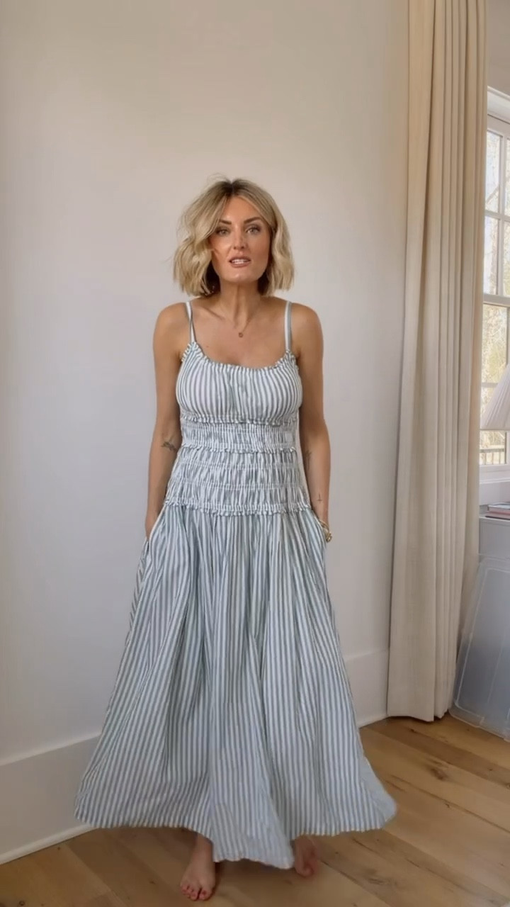 I’m sharing a few things I just got in from Abercrombie that are perfect for spring! Some are even on sale! 👏🏼 This dress is so pretty - love the sage green stripe! Wearing S! #AbercrombiePartner @abercrombie 

*Offer valid in stores & online 2/26/2026-3/2/2026 in US/CA. Offer applies to select styles as indicated. Online price reflects discounts.*

*Offer valid in the app only 2/26/2026-3/2/2026 in US/CA. Exclusions apply as indicated. Discount reflects in cart to applicable merchandise with promo code.*

Loverly Grey, Abercrombie, sale, spring dress, summer dresss

#LTKSeasonal