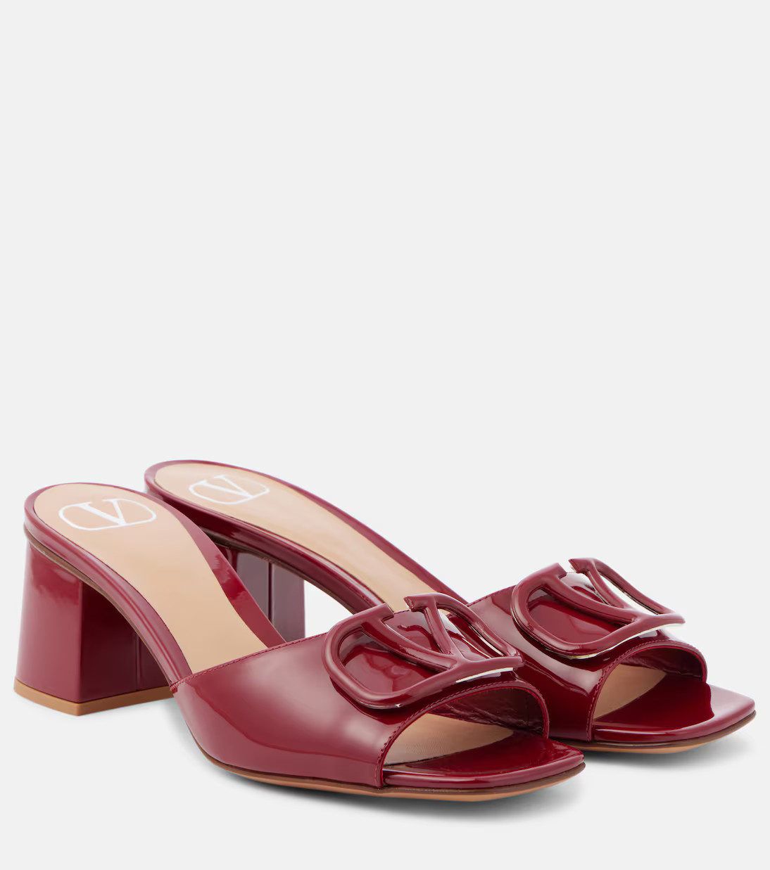 VLogo Signature patent leather mules | Mytheresa (US/CA)