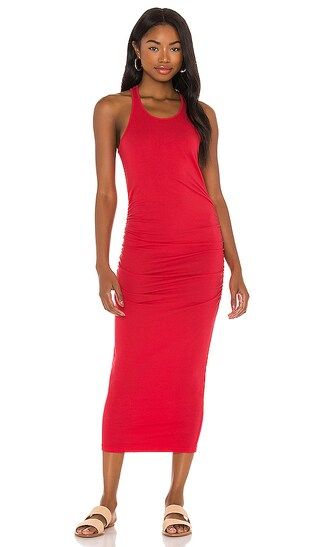 Michael Stars Racerback Midi Dress in Red. - size M (also in XS, S, L, XL) | Revolve Clothing (Global)