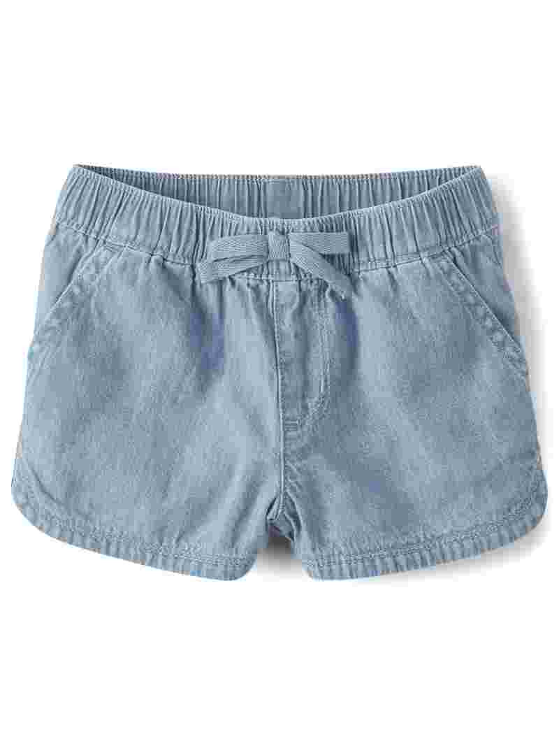 The Children's Place Baby and Toddler Girls Denim Pull-On Shorts, Sizes 2T-5T | Walmart (US)