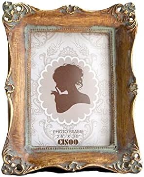 CISOO Vintage Mini Picture Frame 2.5x3.5 Antique Small Photo Frame Table Top Display and Wall Han... | Amazon (US)
