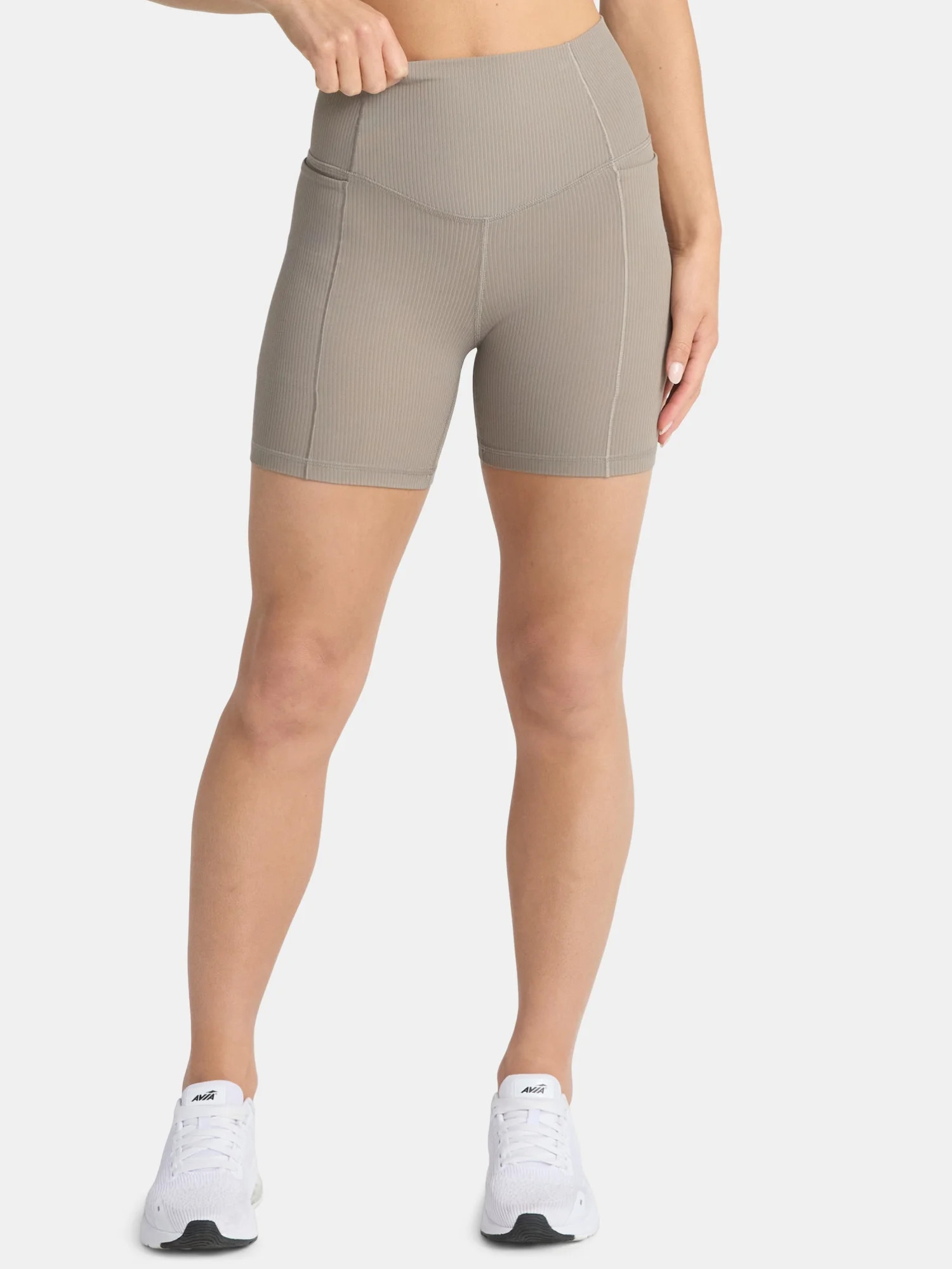 Avia Women's and Women's Plus Ribbed SoftSculpt Bike Shorts, Sizes XS-4X - Walmart.com | Walmart (US)