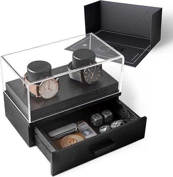 Display Your Favorite Watches with The Weekender – Handcrafted Watch Display Case for 2 Watches... | Amazon (US)