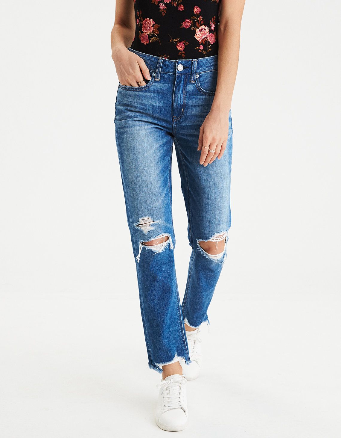 High-Waisted Tomgirl Jean, Blown Out Blue | American Eagle Outfitters (US & CA)