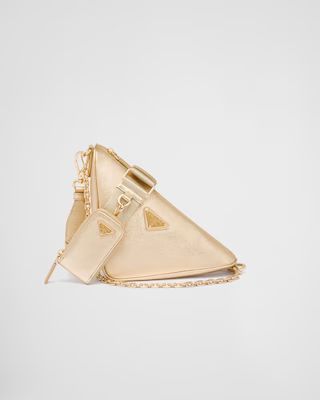 Prada Triangle Saffiano leather shoulder bag | Prada Spa US