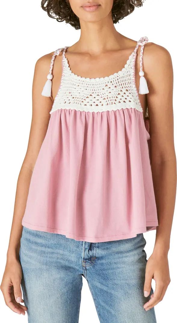 Lucky Brand Crochet Detail Tank | Nordstrom | Nordstrom