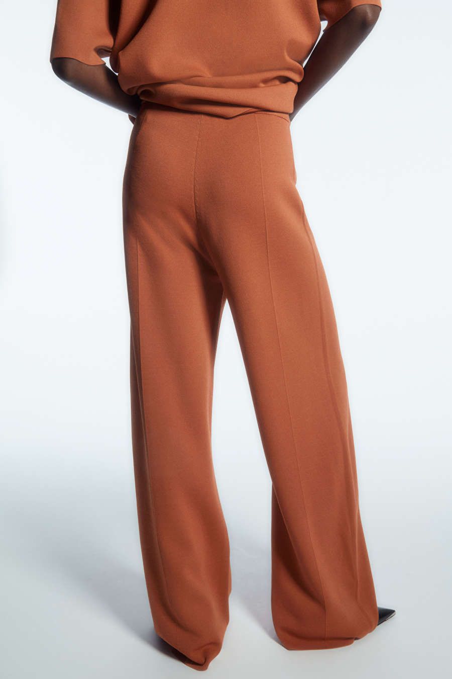 DOUBLE-FACED KNITTED TROUSERS - DARK ORANGE - COS | COS (US)