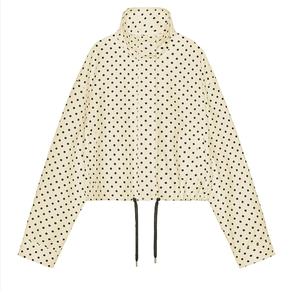 Songling Women Polka Dot Jacket Casual Coat Zip Up 2025 Trendy Fall Outfits Lightweight Cropped J... | Amazon (US)