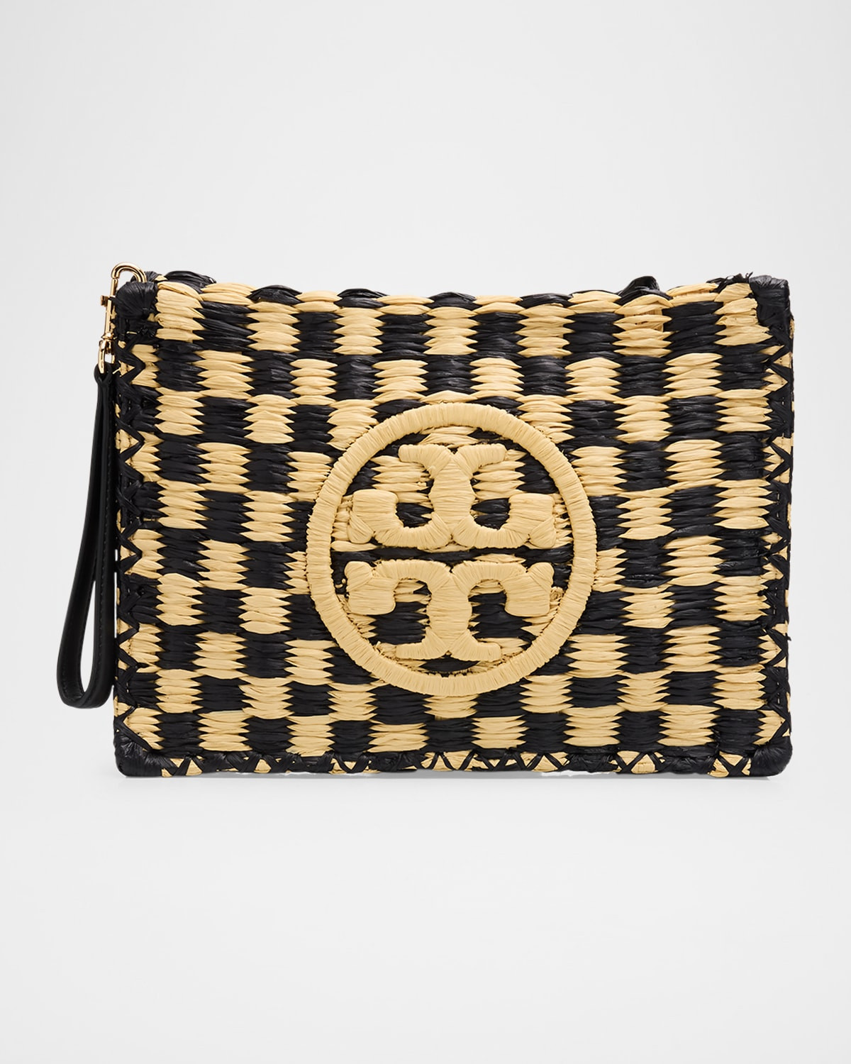 Ella Crochet Checkered Clutch Bag | Neiman Marcus