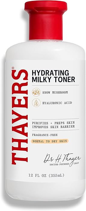 THAYERS Milky Face Toner Skin Care with Snow Mushroom and Hyaluronic Acid, Natural Gentle Facial ... | Amazon (US)